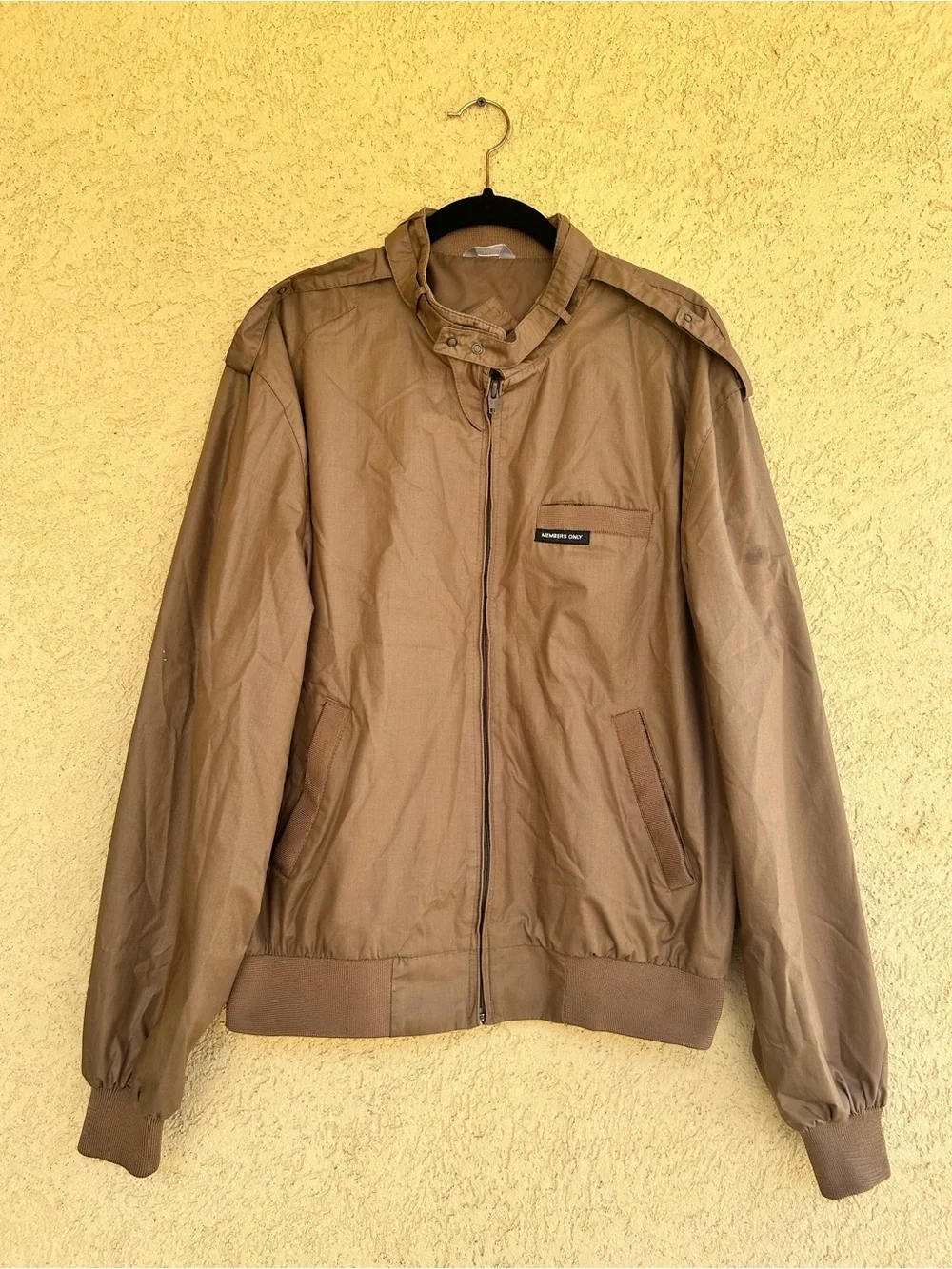 Vintage 90’s Members Only Men’s Cafe Racer Jacket Brown Size 44/Large